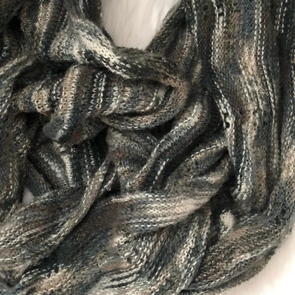 Infinity Ombre Neutral Print Wrap Scarf - Picture 4 of 5